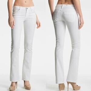 Citizens of Humanity Emmanuelle White Denim Mid Rise Slim Bootcut Jeans